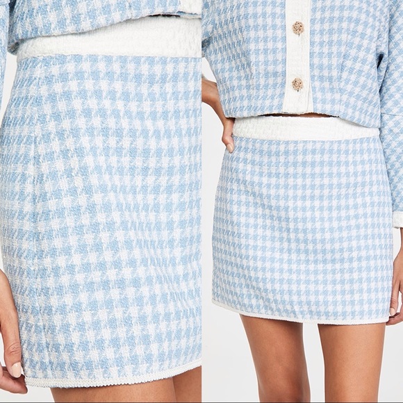 SISTER JANE BLUE WILLOW TWEED MINI SKIRT - Picture 6 of 6
